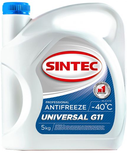 Антифриз SINTEC Sintec Universal синий G11 -40 5кг Фото 2