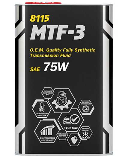 Трансмиссионное масло MANNOL 8115 MTF-3 O.E.M. GL-4 75W 1л METAL