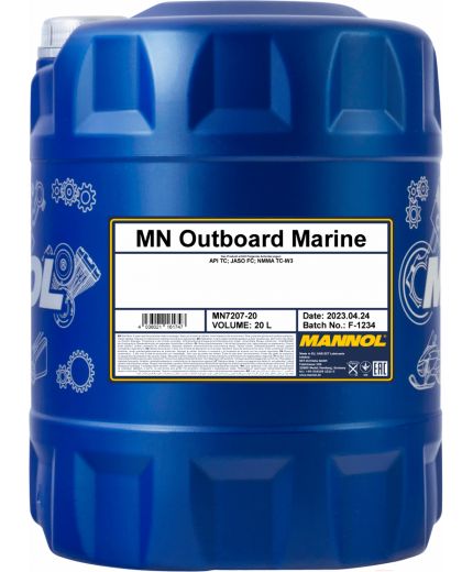 MANNOL Масло 2 -Takt Outboard Marine API TС NMMA TC-W3 20л.