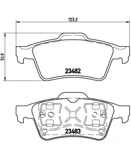 BREMBO Колодки дисковые задние Фото 2