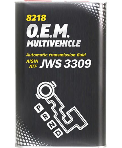 Трансмиссионное масло MANNOL 8218 ATF Multivehicle O.E.M. JWS 3309 1л METAL