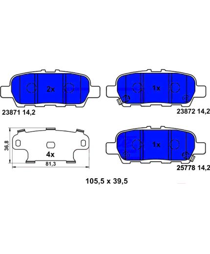 ATE Колодки дисковые задние Фото 2