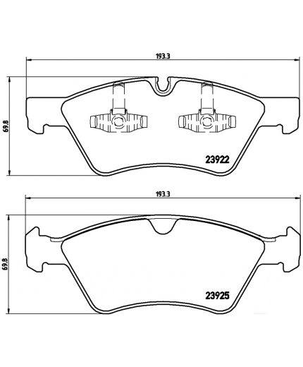 BREMBO Колодки дисковые передние Фото 2