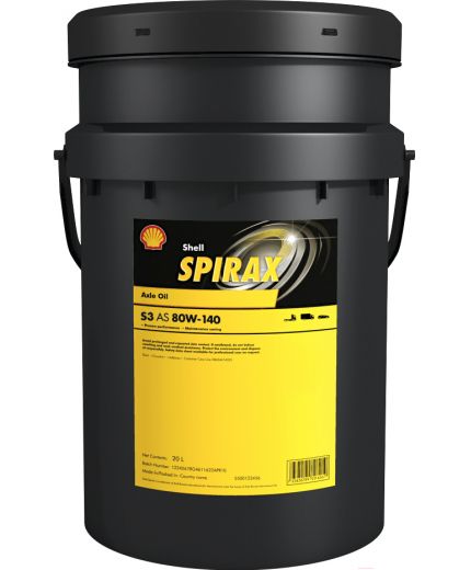 Трансмиссионное масло SHELL Spirax S3 AS 80W-140 20л Фото 2