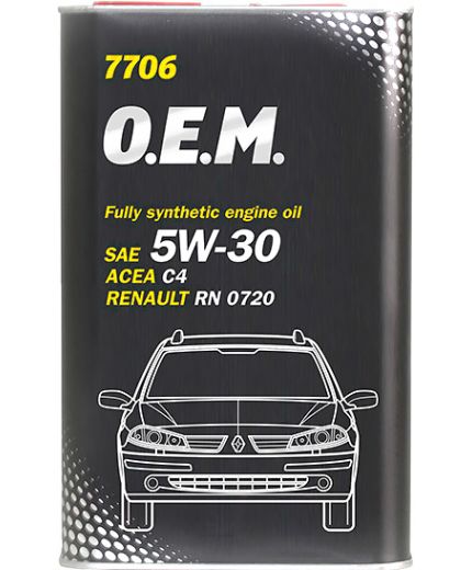 Моторное масло MANNOL 7706 OEM for Renault Nissan 5W-30 C4 1л. METAL