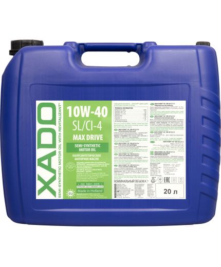 Моторное масло XADO Atomic OIL SL/CI-4 10W-40 20л Фото 2