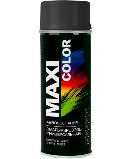 MAXI COLOR Эмаль-аэрозоль универсальная RAL9011 графитно-черная 400мл