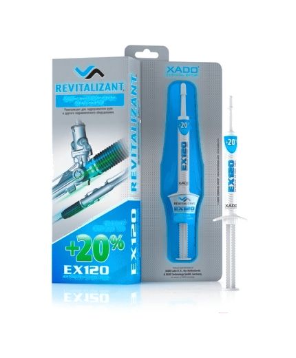 XADO EX 120 Шприц 8мл ревитализант для гидроусилителя руля, блистер Фото 3