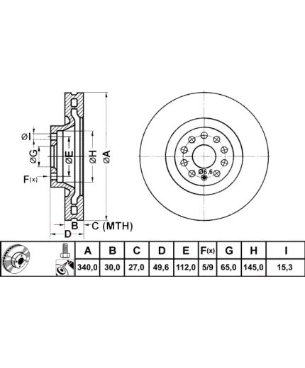 ATE Тормозной диск Фото 3