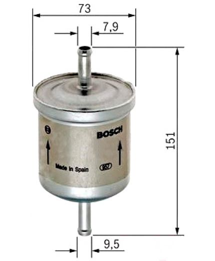 BOSCH Фильтр топливный