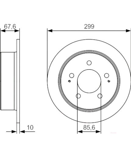 BOSCH Тормозной диск