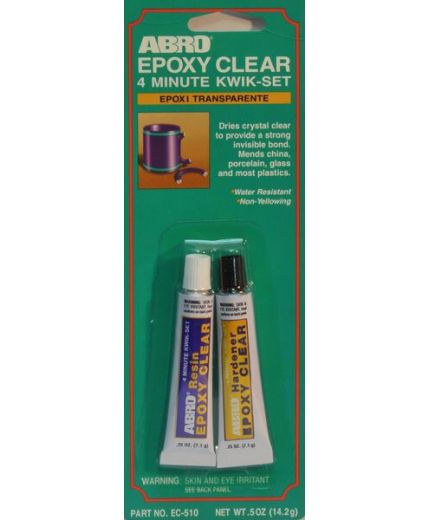 ABRO Клей эпоксидный ПРОЗРАЧНЫЙ 4-х минутный 14,2 г Фото 3