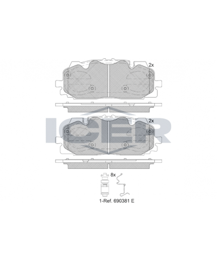 ICER Колодки дисковые