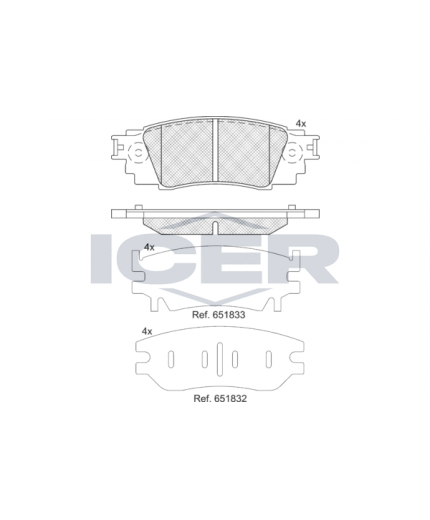 ICER Колодки дисковые