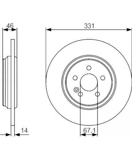 BOSCH Тормозной диск задний