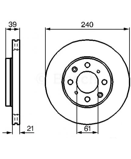 BOSCH Тормозной диск