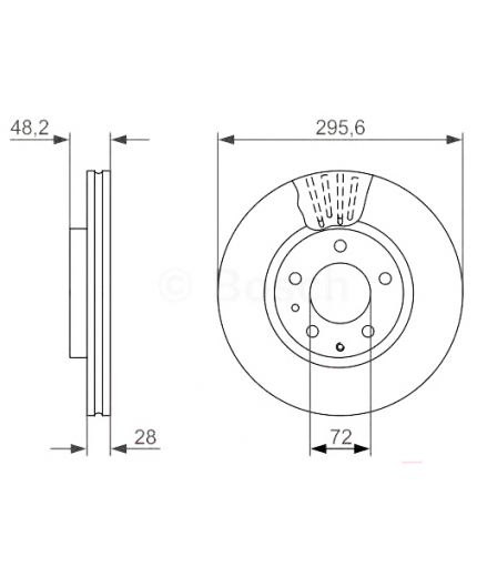 BOSCH Тормозной диск передний