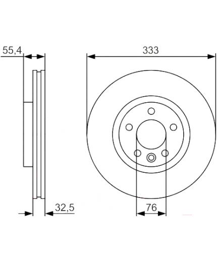 BOSCH Тормозной диск передний