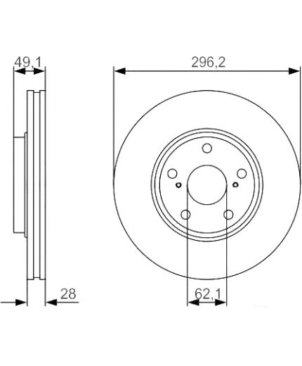 BOSCH Тормозной диск передний