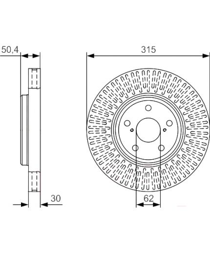 BOSCH Тормозной диск передний