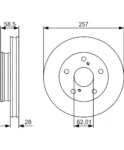 BOSCH Тормозной диск передний