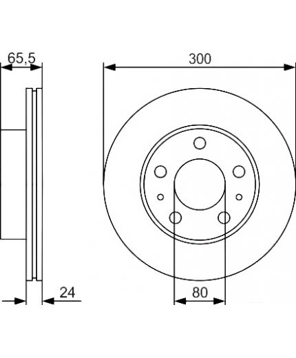 BOSCH Тормозной диск передний