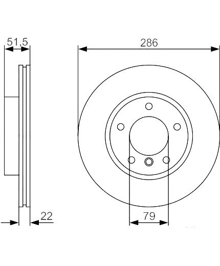 BOSCH Тормозной диск передний
