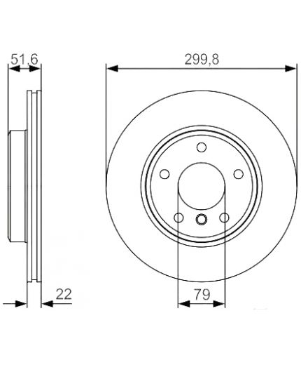 BOSCH Тормозной диск передний