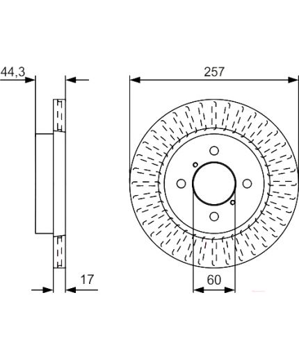 BOSCH Тормозной диск передний