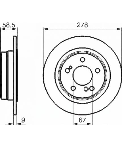 BOSCH Тормозной диск задний Фото 2
