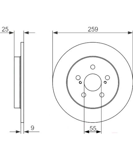 BOSCH Тормозной диск задний