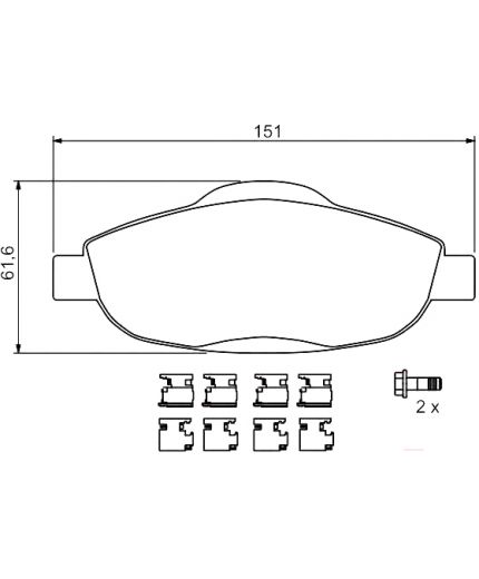 BOSCH Колодки передние
