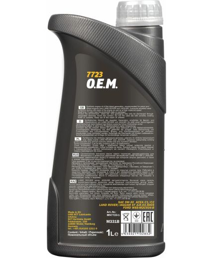 Моторное масло MANNOL 7723 OEM for Land Rover Jaguar 5W-30 1л Фото 3