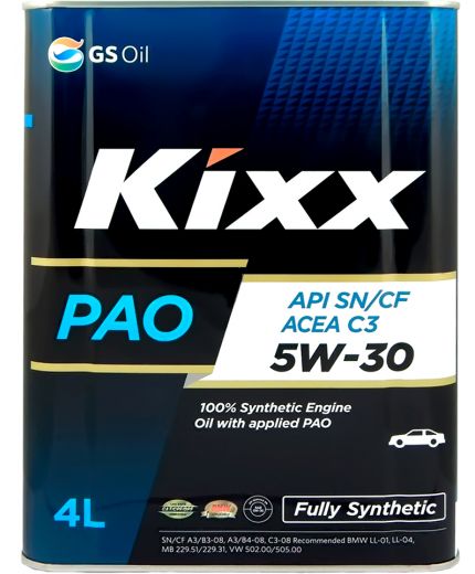 Моторное масло KIXX PAO C3 5W-30 4л (Замена L208244TE1)
