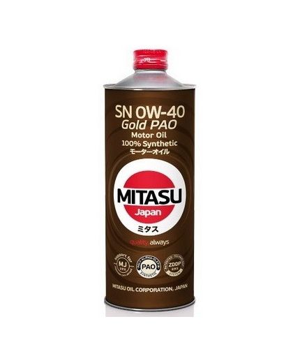 Моторное масло MITASU GOLD PAO 0W-40 1л Фото 2