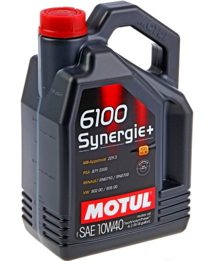 Моторное масло MOTUL 6100 SYNERGIE+ 10W-40 4л (замена 101491) Фото 2