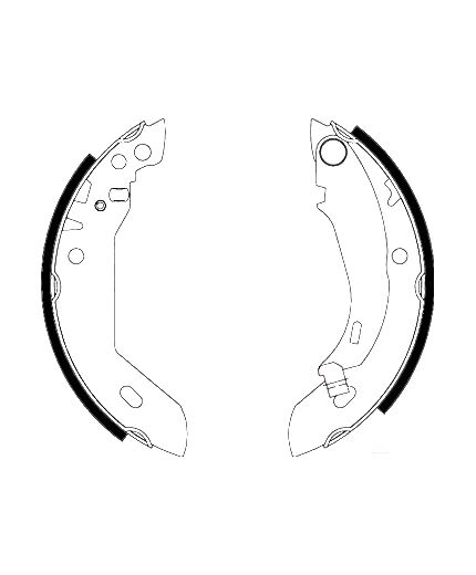 AP Колодки барабанные задние