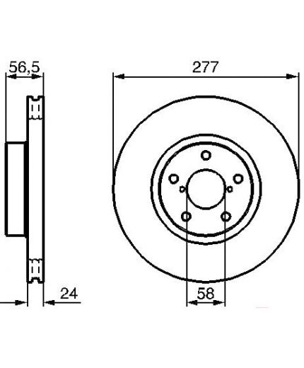 BOSCH Тормозной диск