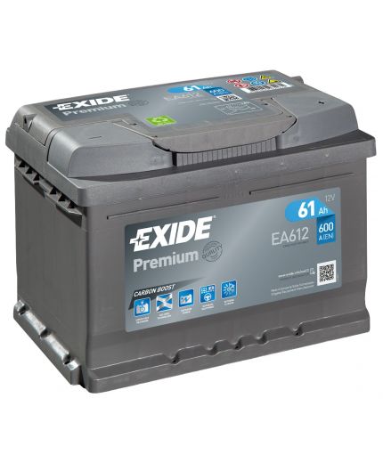 EXIDE Аккумулятор Premium EA612 600А (61 А/ч) Фото 4