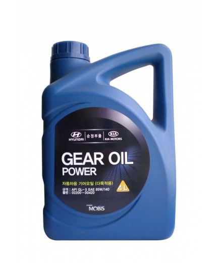Трансмиссионное масло HYUNDAI OE HYU/KIA MOBIS GEAR OIL POWER GL 5 SAE 85W-140 4л