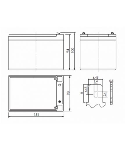AGM Casil 12V (12 А/ч) Фото 4