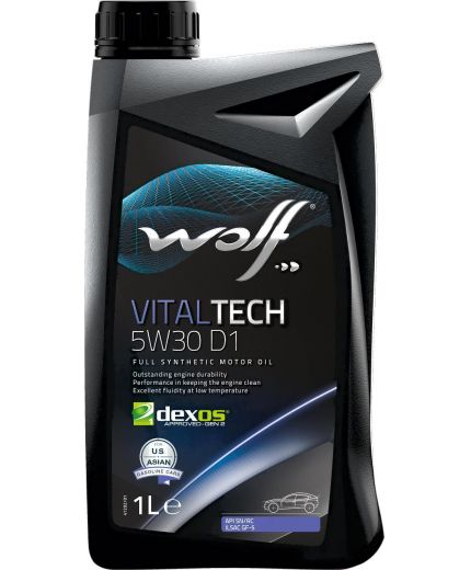 Моторное масло WOLF VitalTech 5W-30 ASIA/US D1 1л