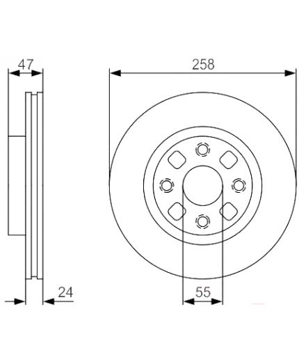 BOSCH Тормозной диск