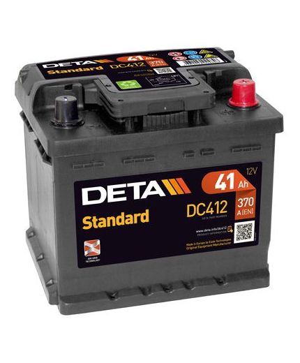 DETA Аккумулятор DETA STANDARD DC412 (41 А/ч) Фото 3