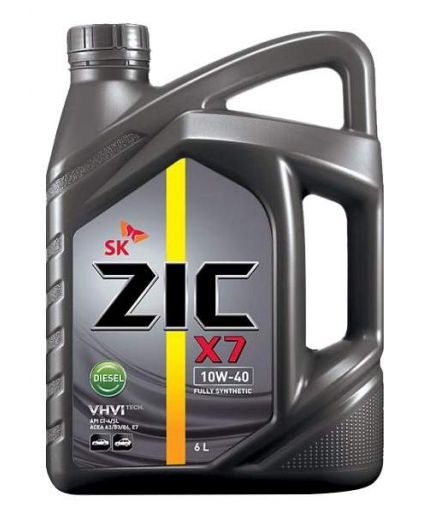Моторное масло ZIC Х 7 10W-40 DIESEL 6л Фото 3
