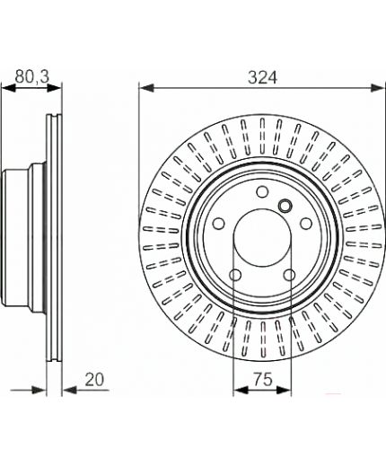BOSCH Тормозной диск задний Фото 2