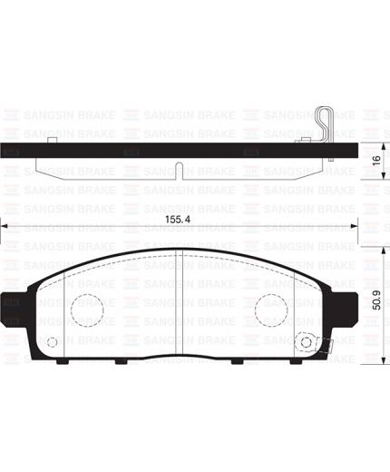 Sangsin Колодки дисковые передние