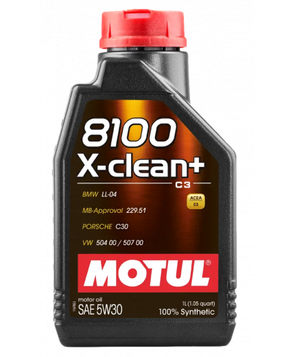 Моторное масло MOTUL 8100 X-CLEAN + ACEA С3 5W-30 1л (ЗАМЕНА 102259) Фото 3