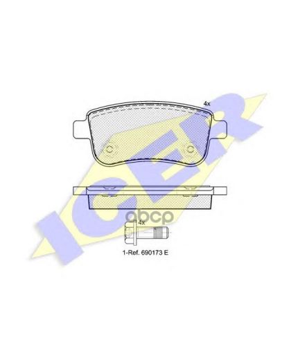 ICER Колодки дисковые