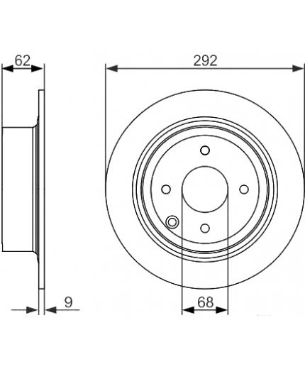 BOSCH Тормозной диск задний